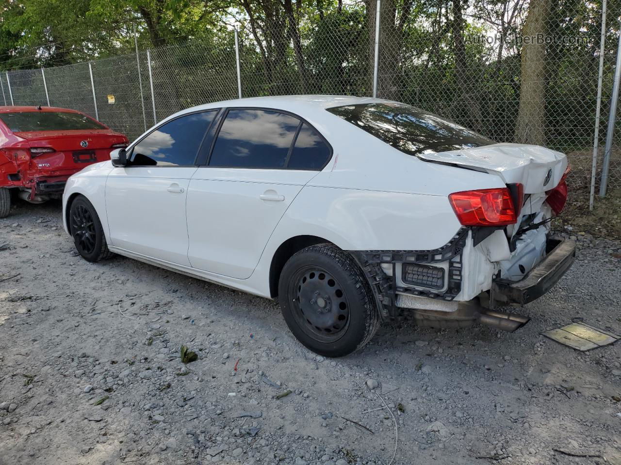 2012 Volkswagen Jetta Se White vin: 3VWDX7AJ1CM380753