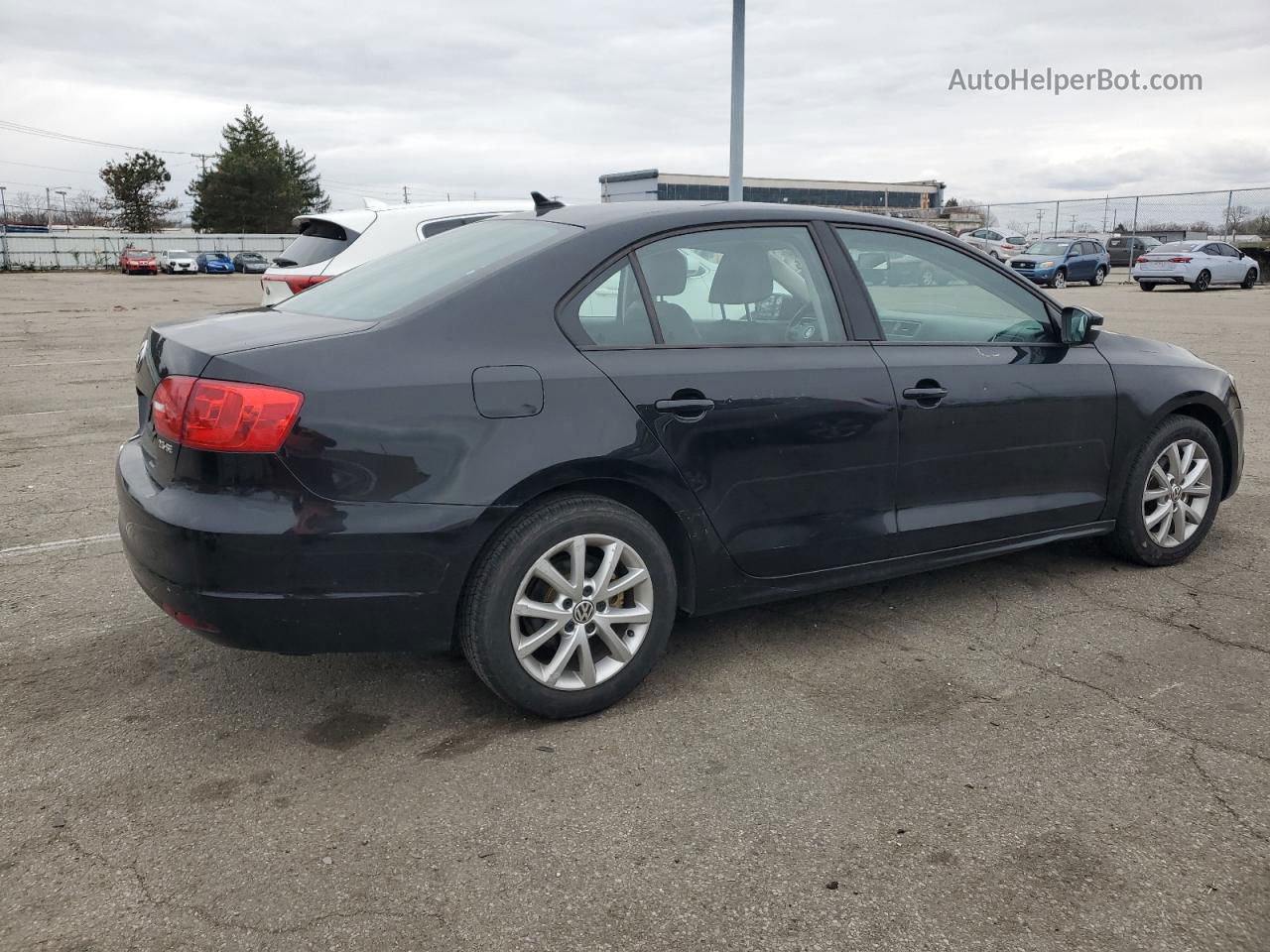 2012 Volkswagen Jetta Se Black vin: 3VWDX7AJ1CM414481