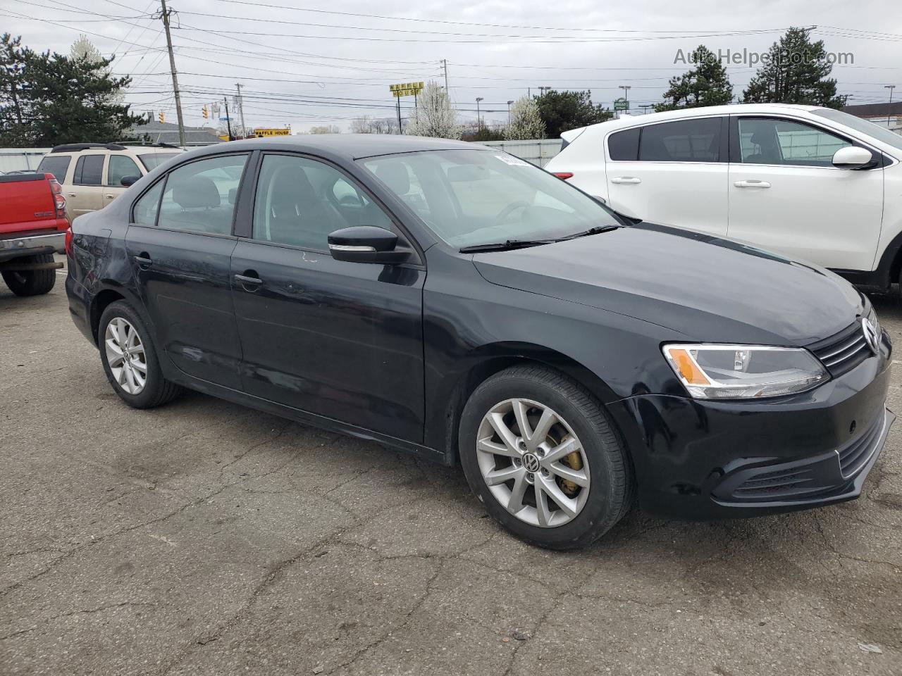 2012 Volkswagen Jetta Se Black vin: 3VWDX7AJ1CM414481