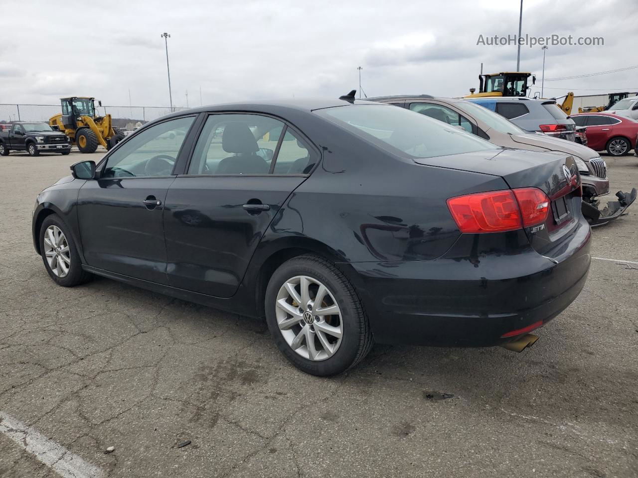 2012 Volkswagen Jetta Se Black vin: 3VWDX7AJ1CM414481