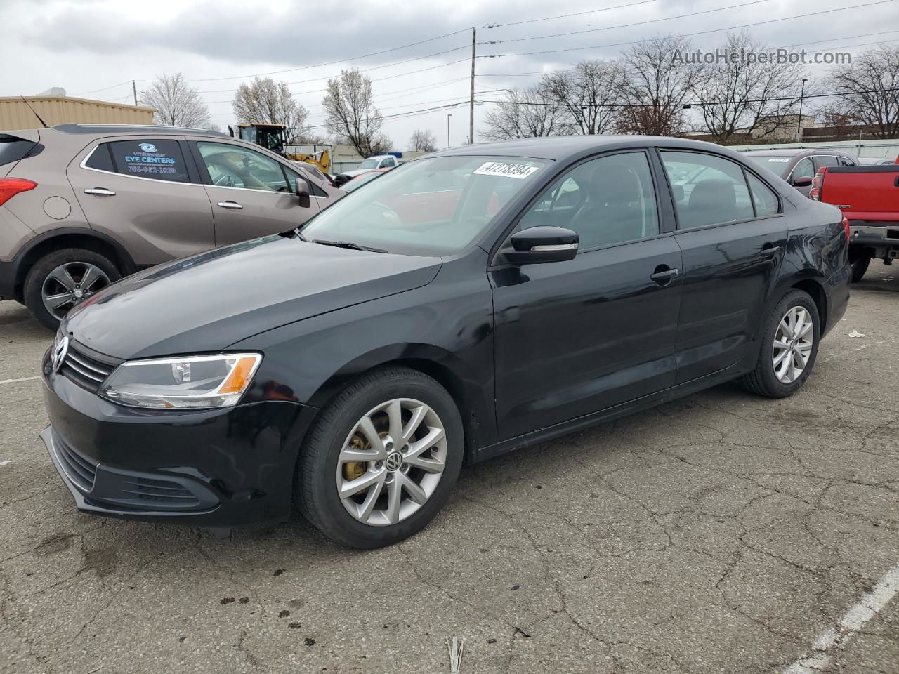 2012 Volkswagen Jetta Se Black vin: 3VWDX7AJ1CM414481