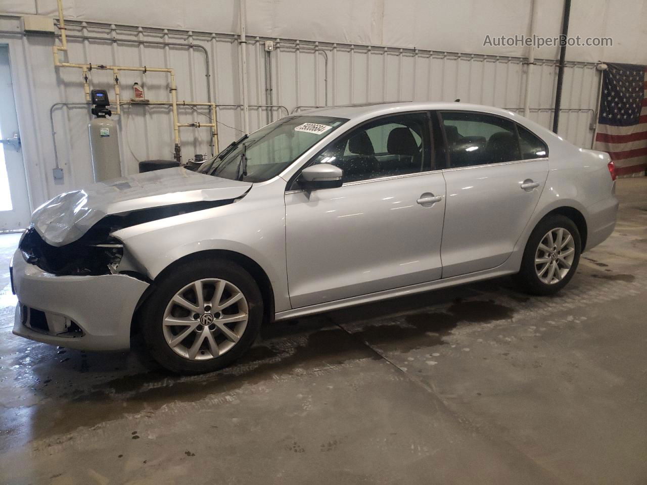 2013 Volkswagen Jetta Se Silver vin: 3VWDX7AJ1DM255673