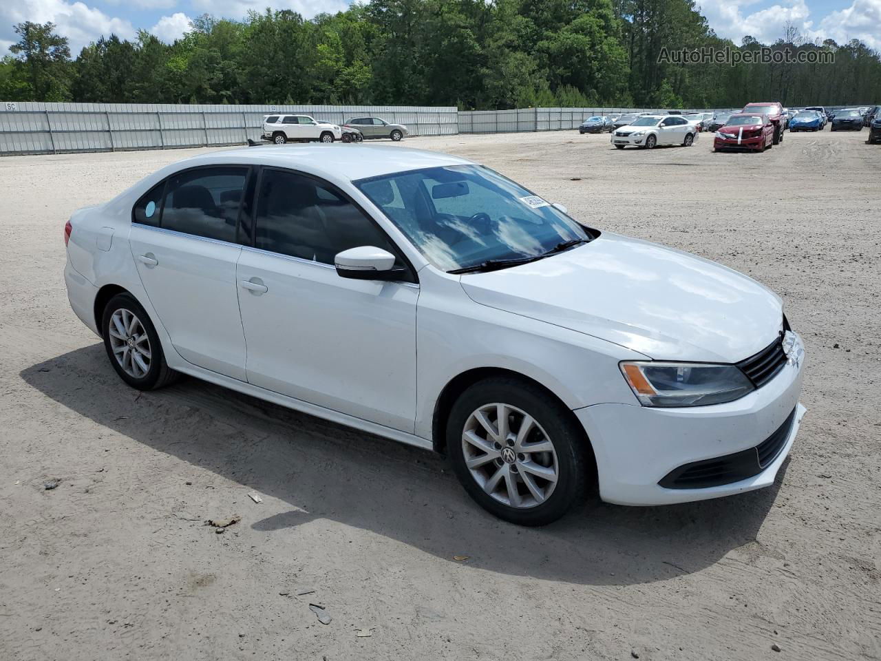 2013 Volkswagen Jetta Se White vin: 3VWDX7AJ1DM286390