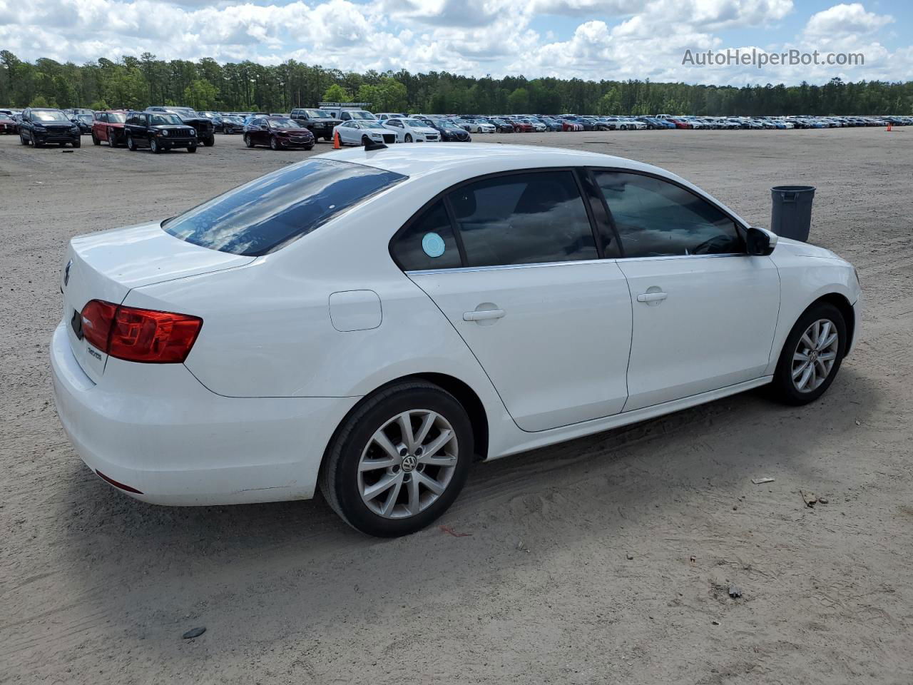 2013 Volkswagen Jetta Se White vin: 3VWDX7AJ1DM286390