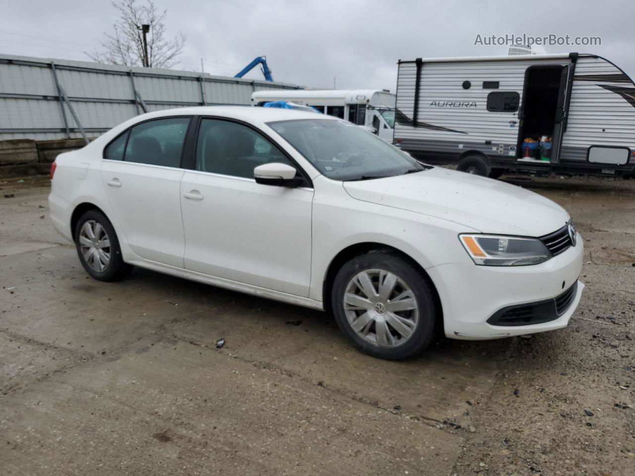 2013 Volkswagen Jetta Se White vin: 3VWDX7AJ1DM367633