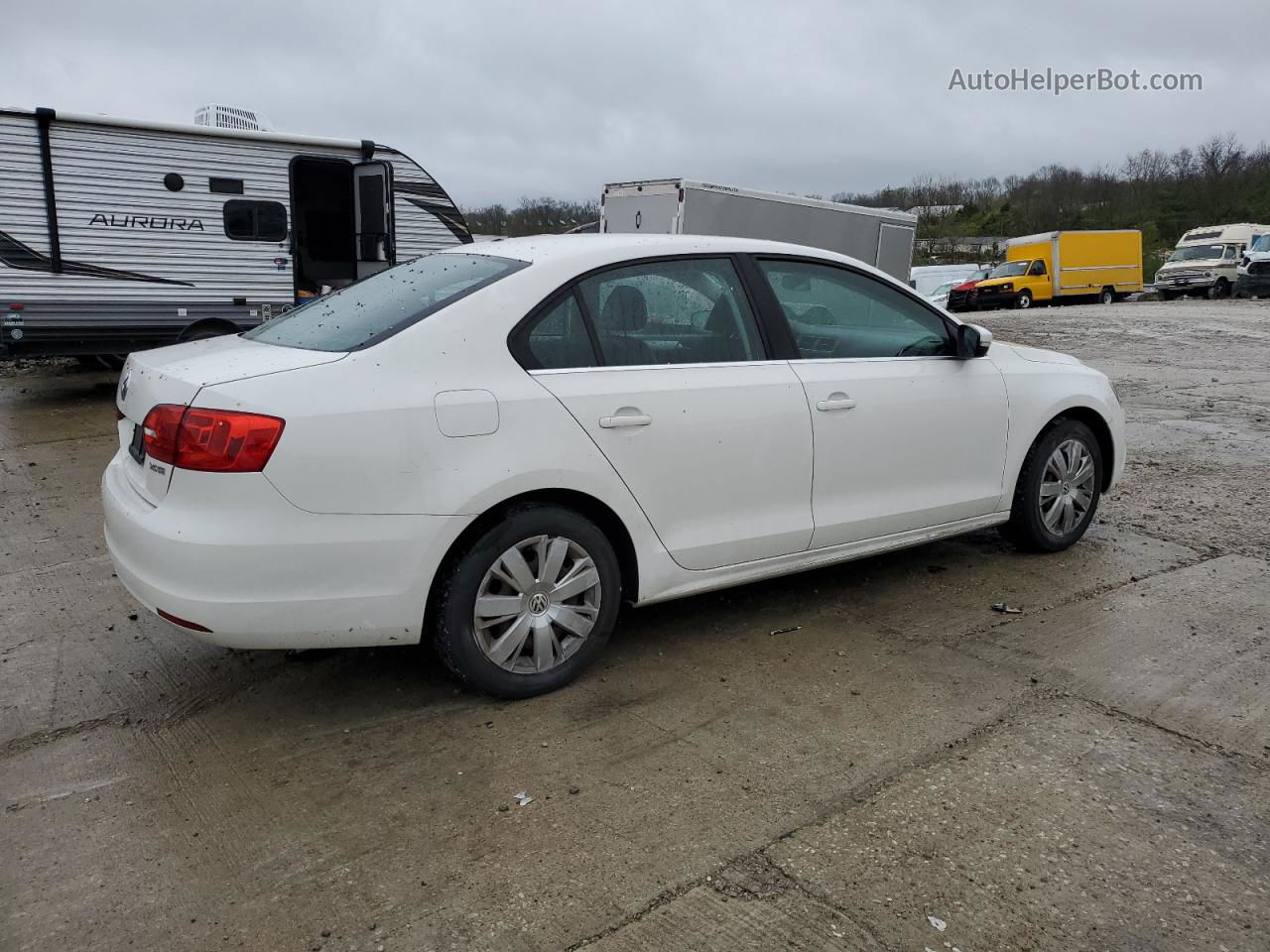 2013 Volkswagen Jetta Se White vin: 3VWDX7AJ1DM367633