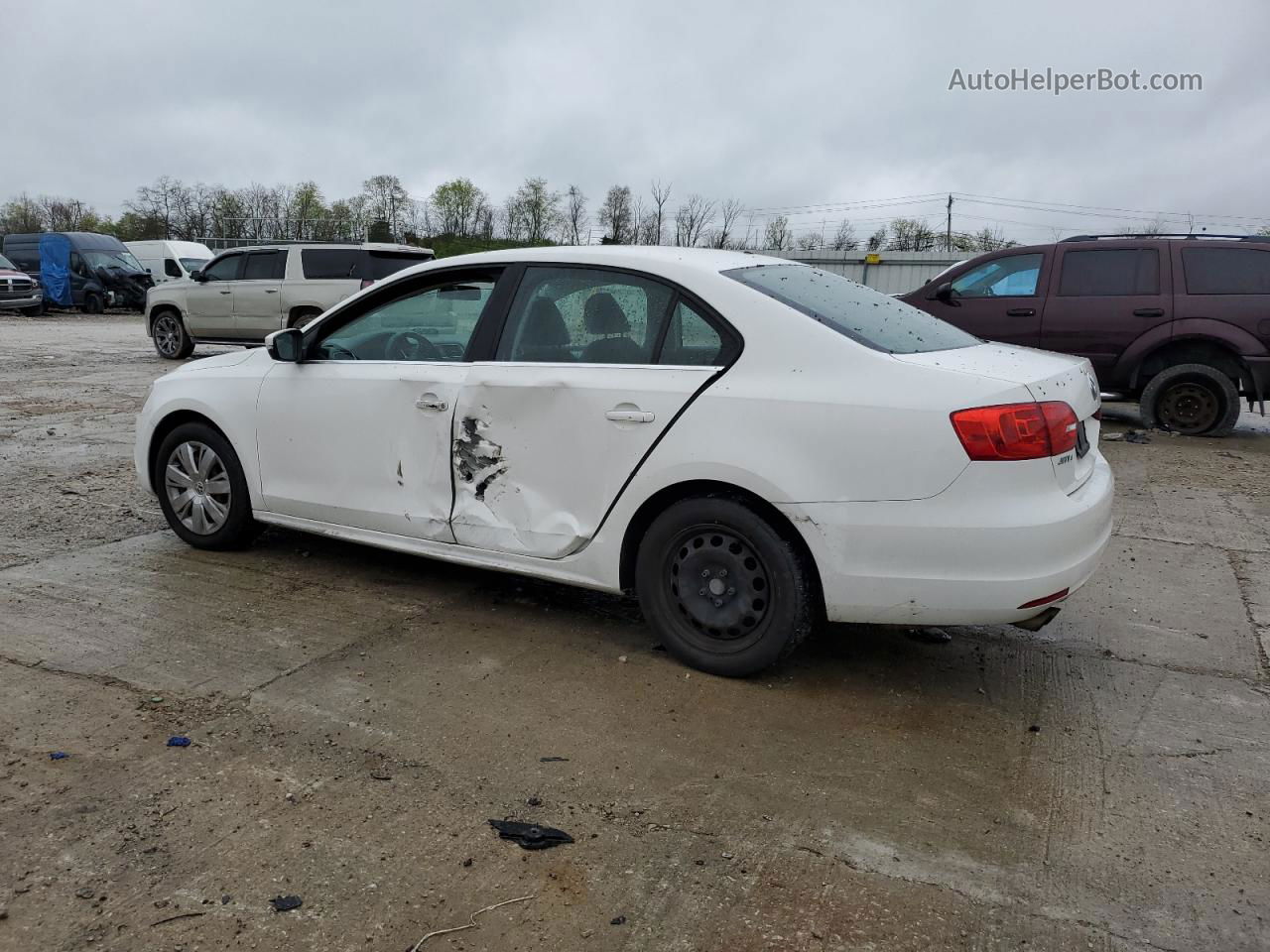 2013 Volkswagen Jetta Se White vin: 3VWDX7AJ1DM367633