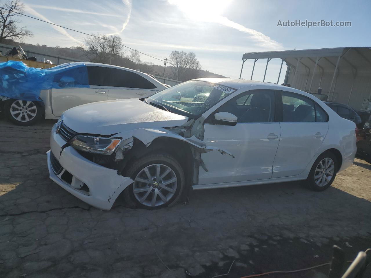 2013 Volkswagen Jetta Se White vin: 3VWDX7AJ1DM378051