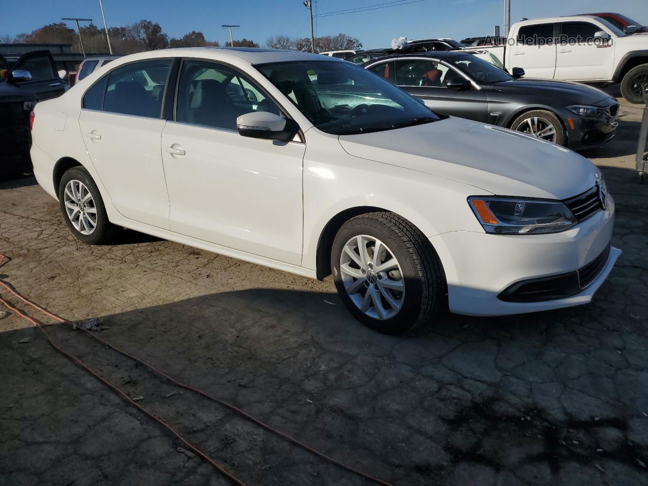 2013 Volkswagen Jetta Se White vin: 3VWDX7AJ1DM378051