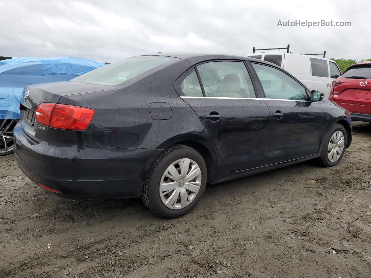 2013 Volkswagen Jetta Se Black vin: 3VWDX7AJ1DM384996