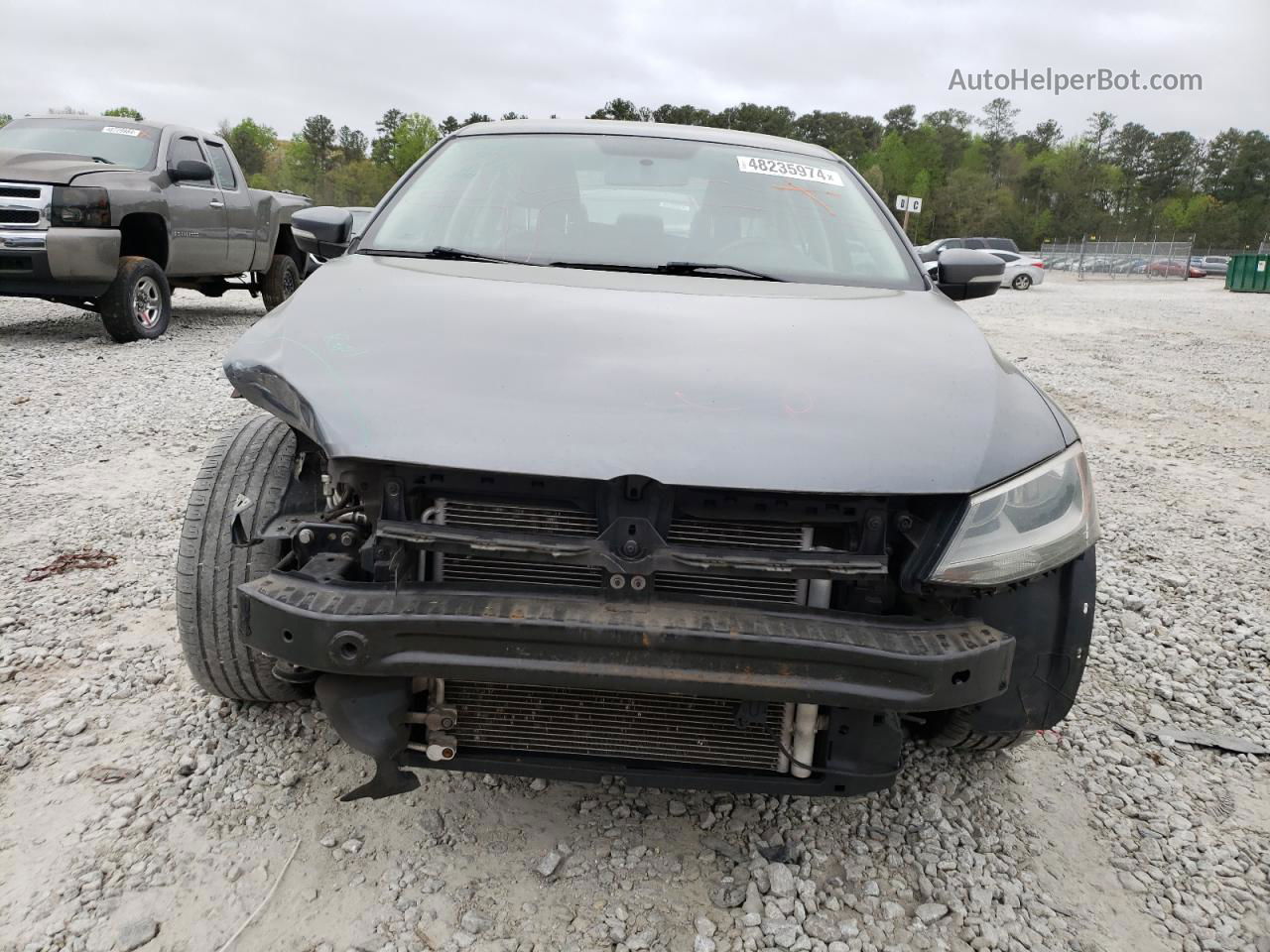 2013 Volkswagen Jetta Se Gray vin: 3VWDX7AJ1DM422422