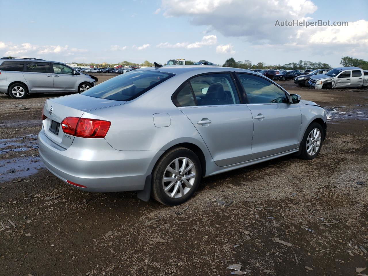 2013 Volkswagen Jetta Se Silver vin: 3VWDX7AJ1DM438569