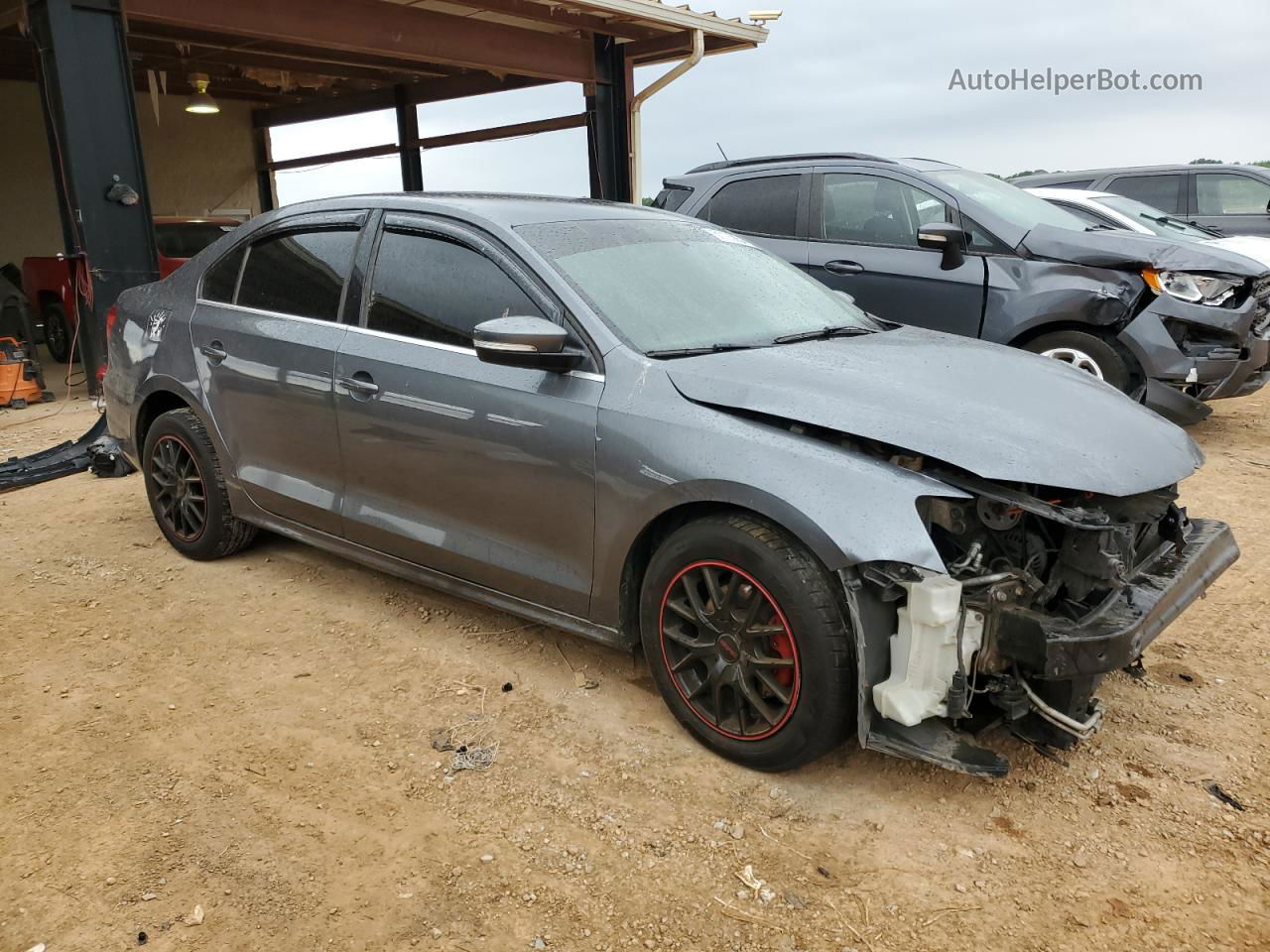 2013 Volkswagen Jetta Se Gray vin: 3VWDX7AJ1DM444372