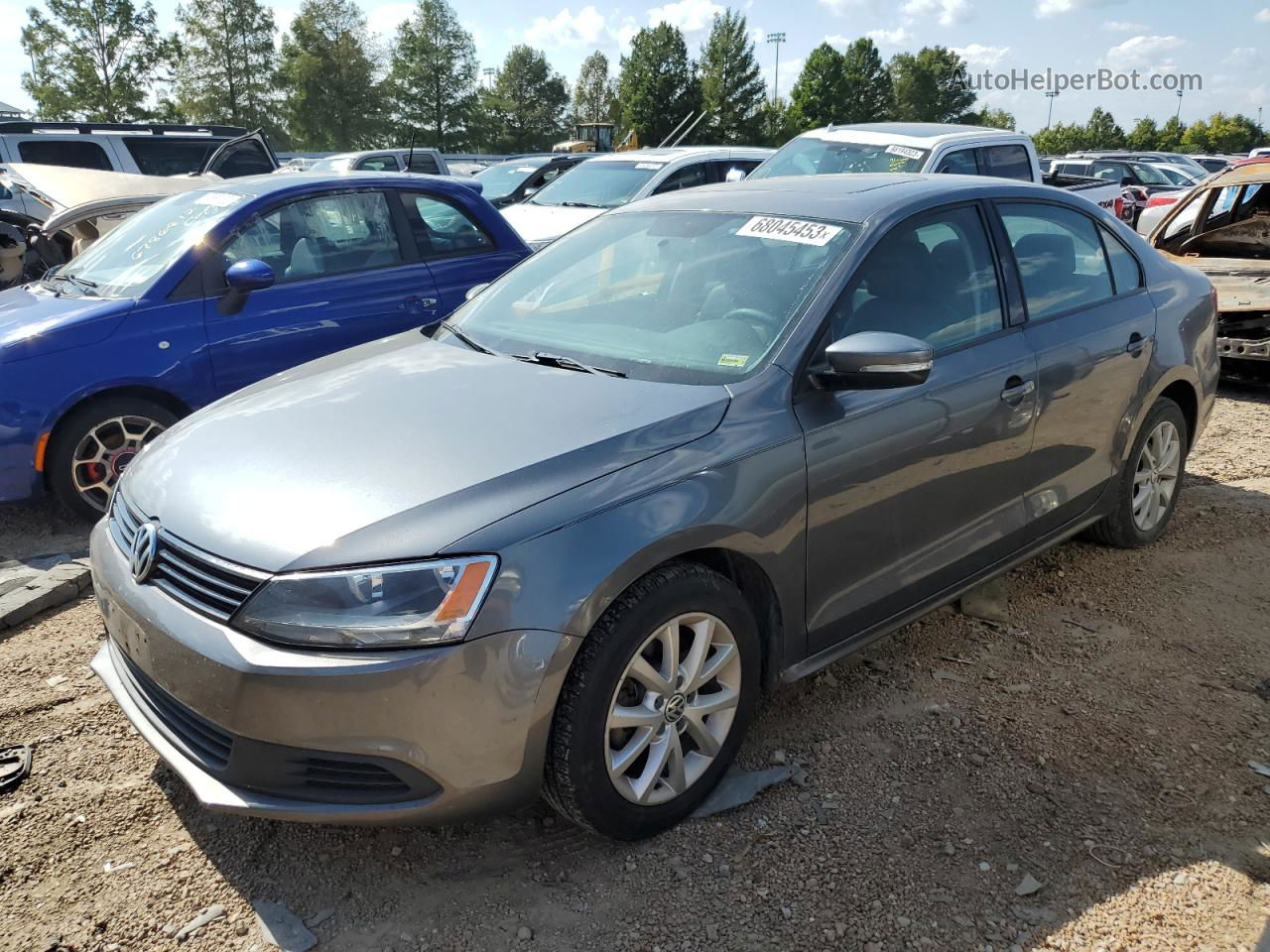 2011 Volkswagen Jetta Se Gray vin: 3VWDX7AJ2BM081139