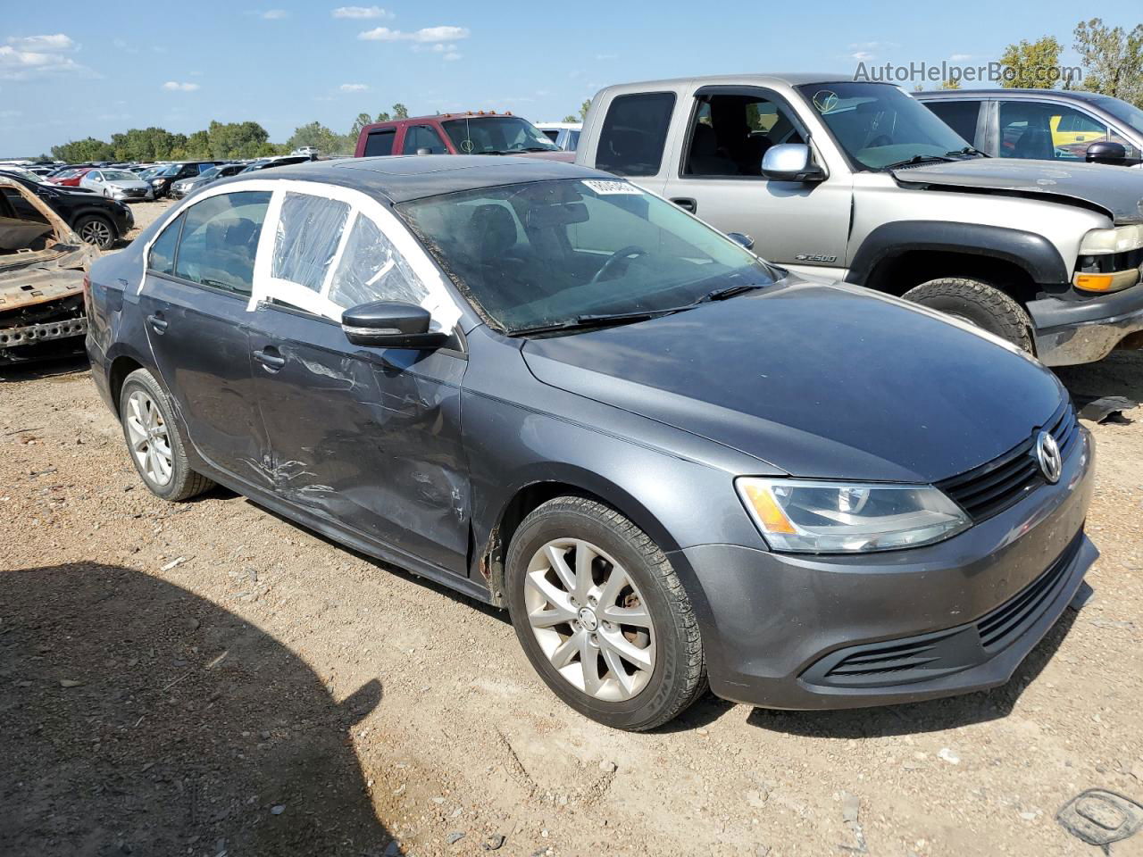 2011 Volkswagen Jetta Se Gray vin: 3VWDX7AJ2BM081139