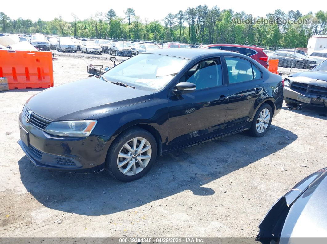 2011 Volkswagen Jetta 2.5l Se Black vin: 3VWDX7AJ2BM313612