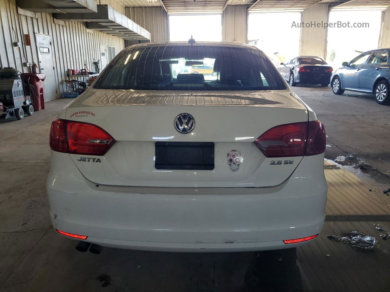 2011 Volkswagen Jetta Se White vin: 3VWDX7AJ2BM315487