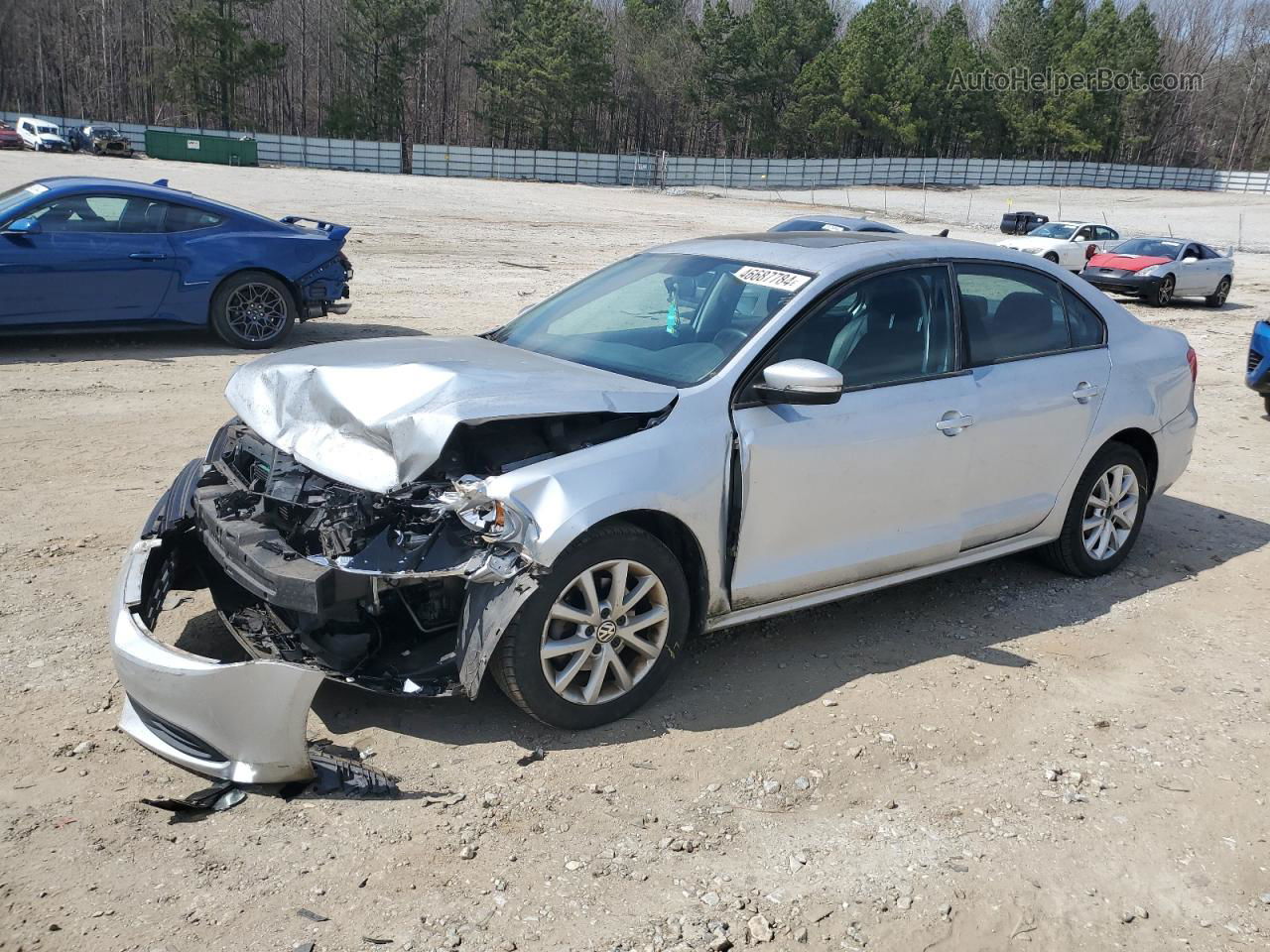 2012 Volkswagen Jetta Se Gray vin: 3VWDX7AJ2CM320545