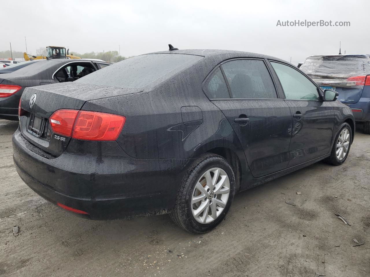 2012 Volkswagen Jetta Se Black vin: 3VWDX7AJ2CM344828