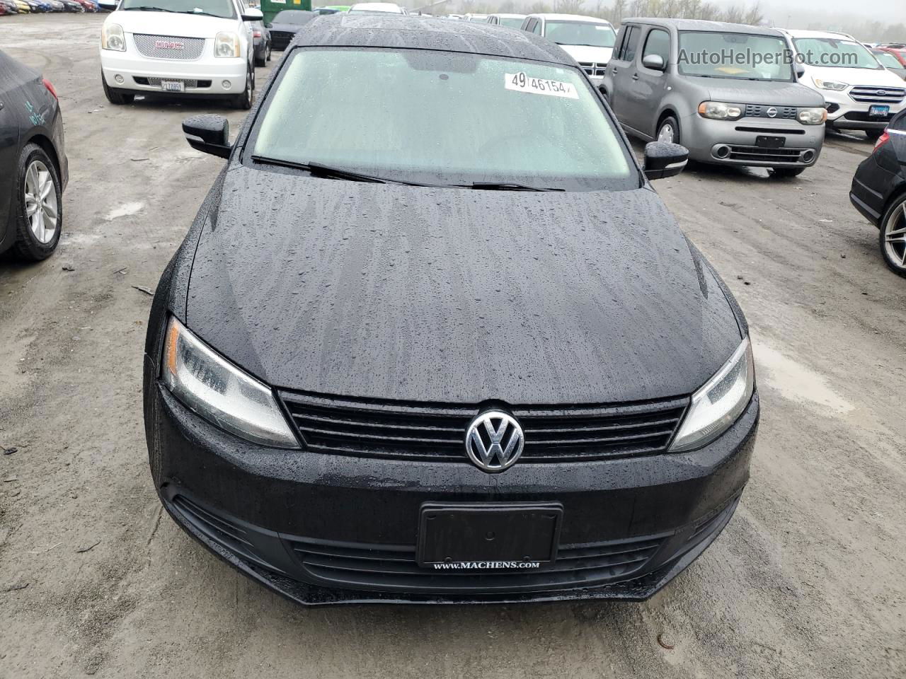 2012 Volkswagen Jetta Se Черный vin: 3VWDX7AJ2CM344828