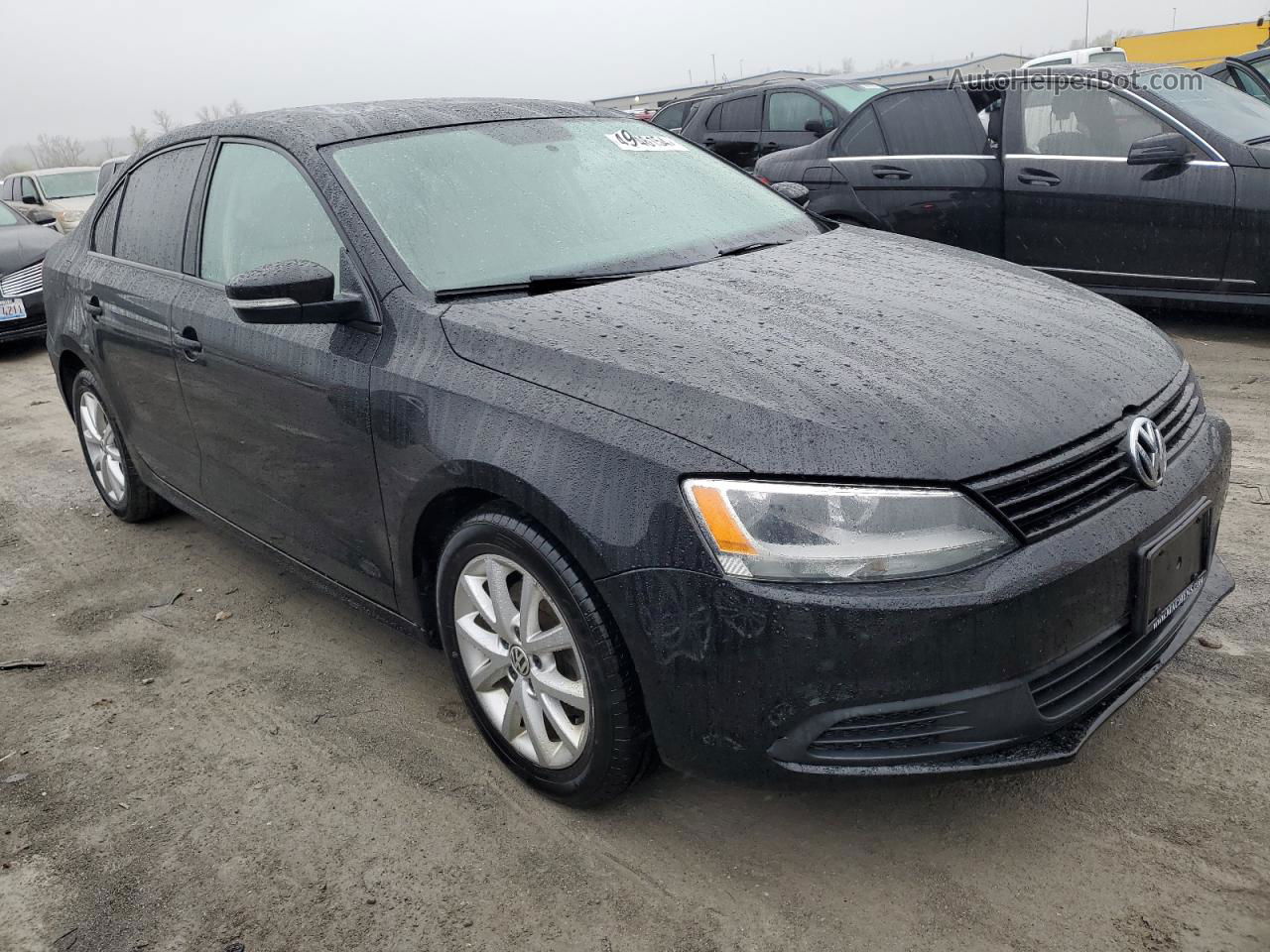 2012 Volkswagen Jetta Se Black vin: 3VWDX7AJ2CM344828