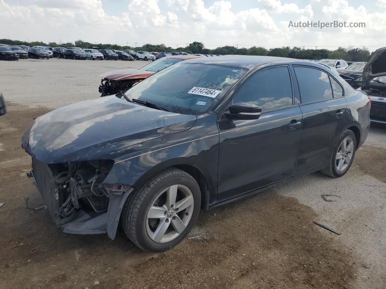 2012 Volkswagen Jetta Se Black vin: 3VWDX7AJ2CM350810