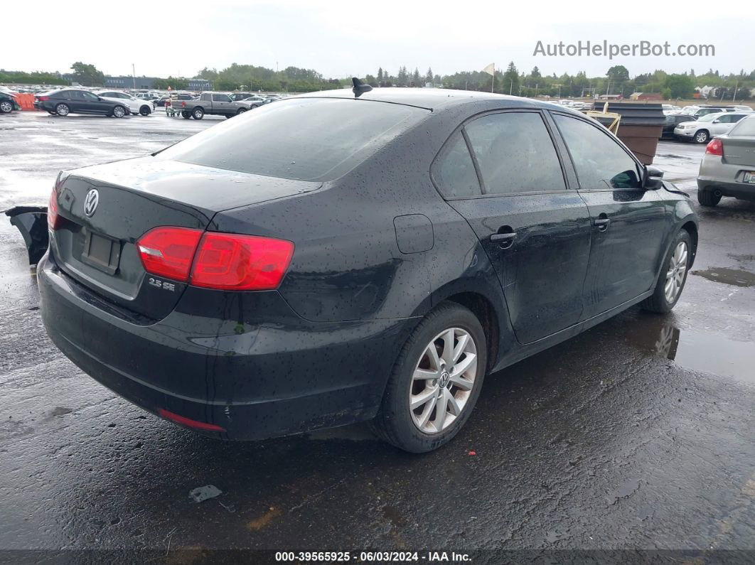 2012 Volkswagen Jetta 2.5l Se Black vin: 3VWDX7AJ2CM359054