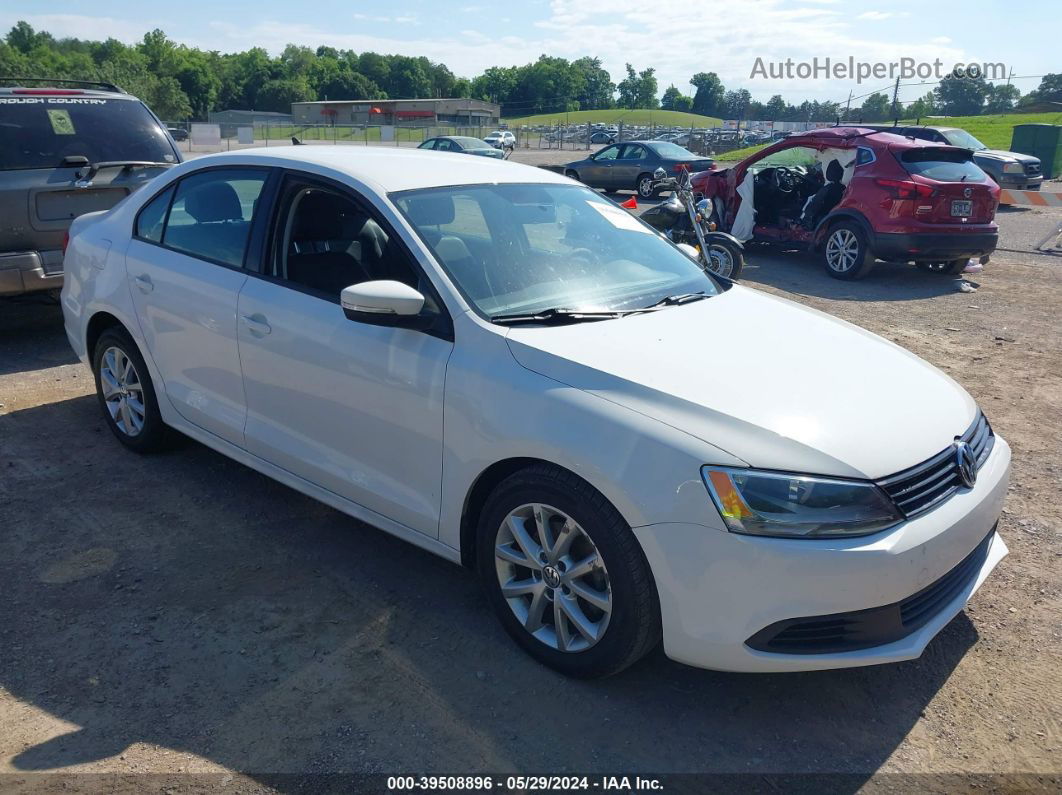 2012 Volkswagen Jetta 2.5l Se White vin: 3VWDX7AJ2CM450468