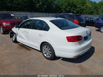 2012 Volkswagen Jetta 2.5l Se White vin: 3VWDX7AJ2CM450468