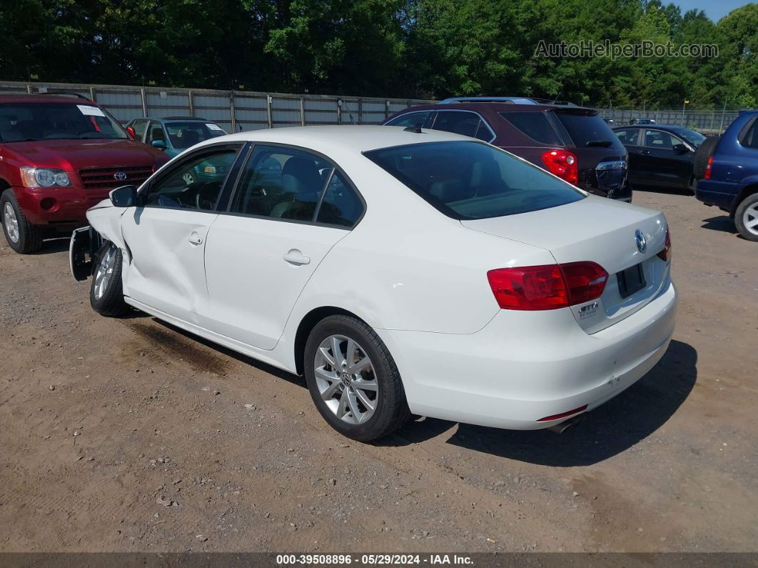 2012 Volkswagen Jetta 2.5l Se White vin: 3VWDX7AJ2CM450468