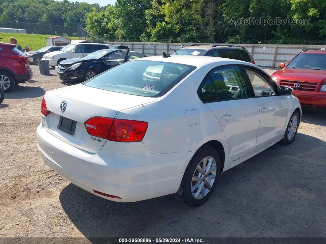 2012 Volkswagen Jetta 2.5l Se White vin: 3VWDX7AJ2CM450468