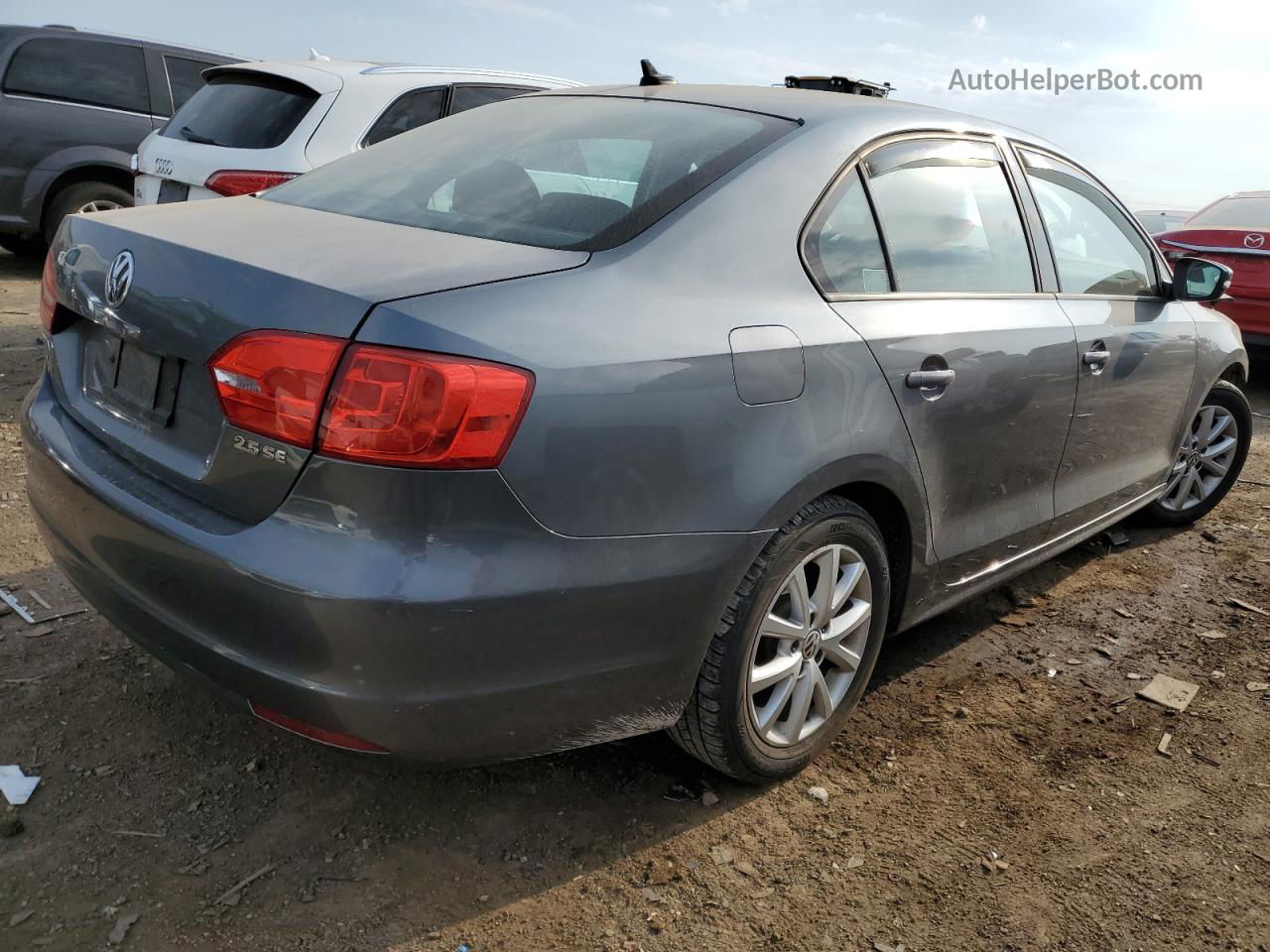 2012 Volkswagen Jetta Se Gray vin: 3VWDX7AJ2CM457582