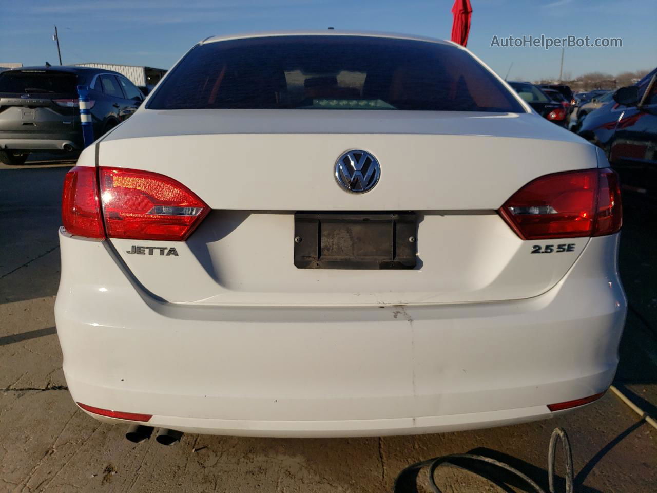 2012 Volkswagen Jetta Se White vin: 3VWDX7AJ2CM458750