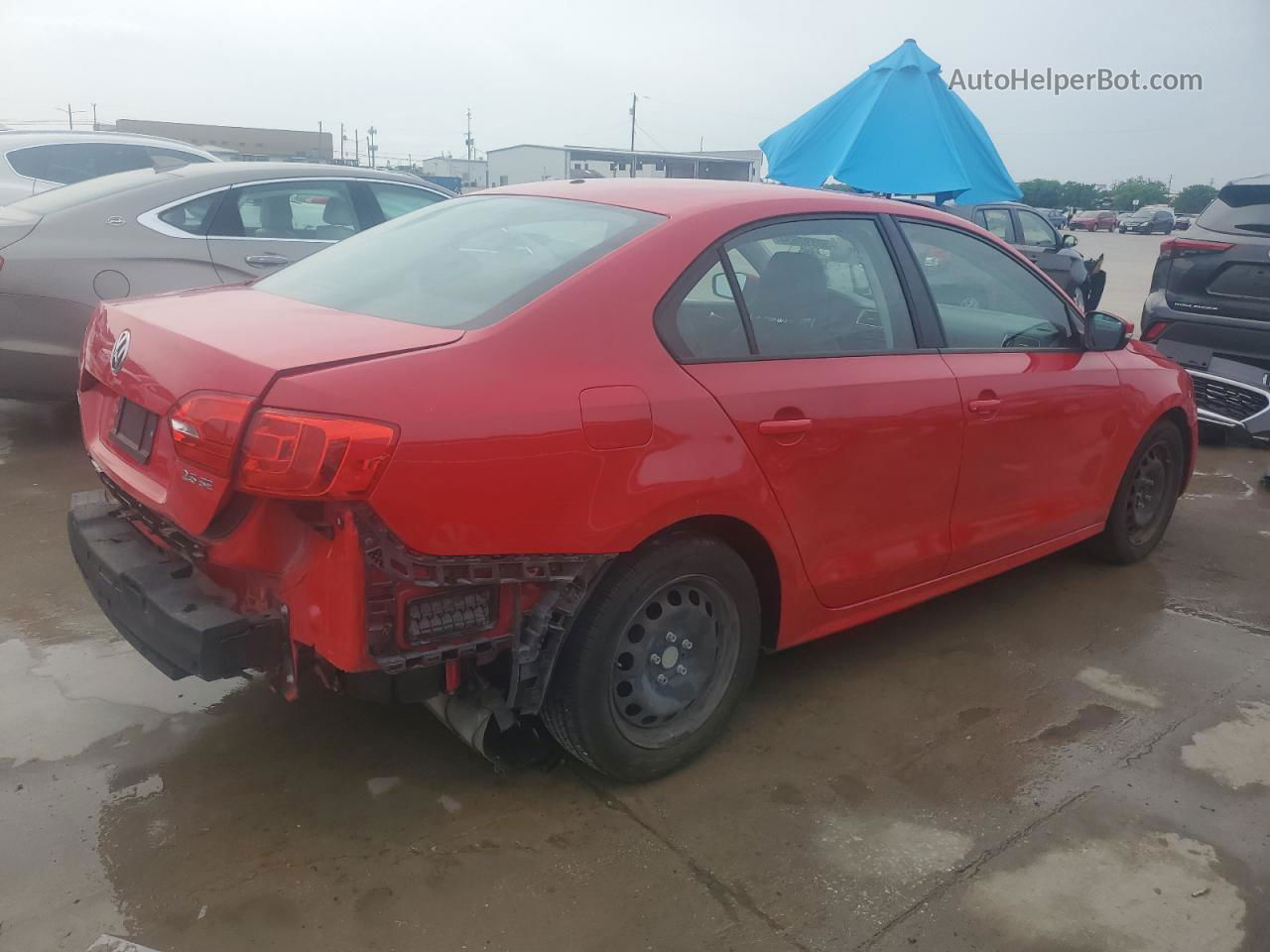 2012 Volkswagen Jetta Se Red vin: 3VWDX7AJ2CM459817