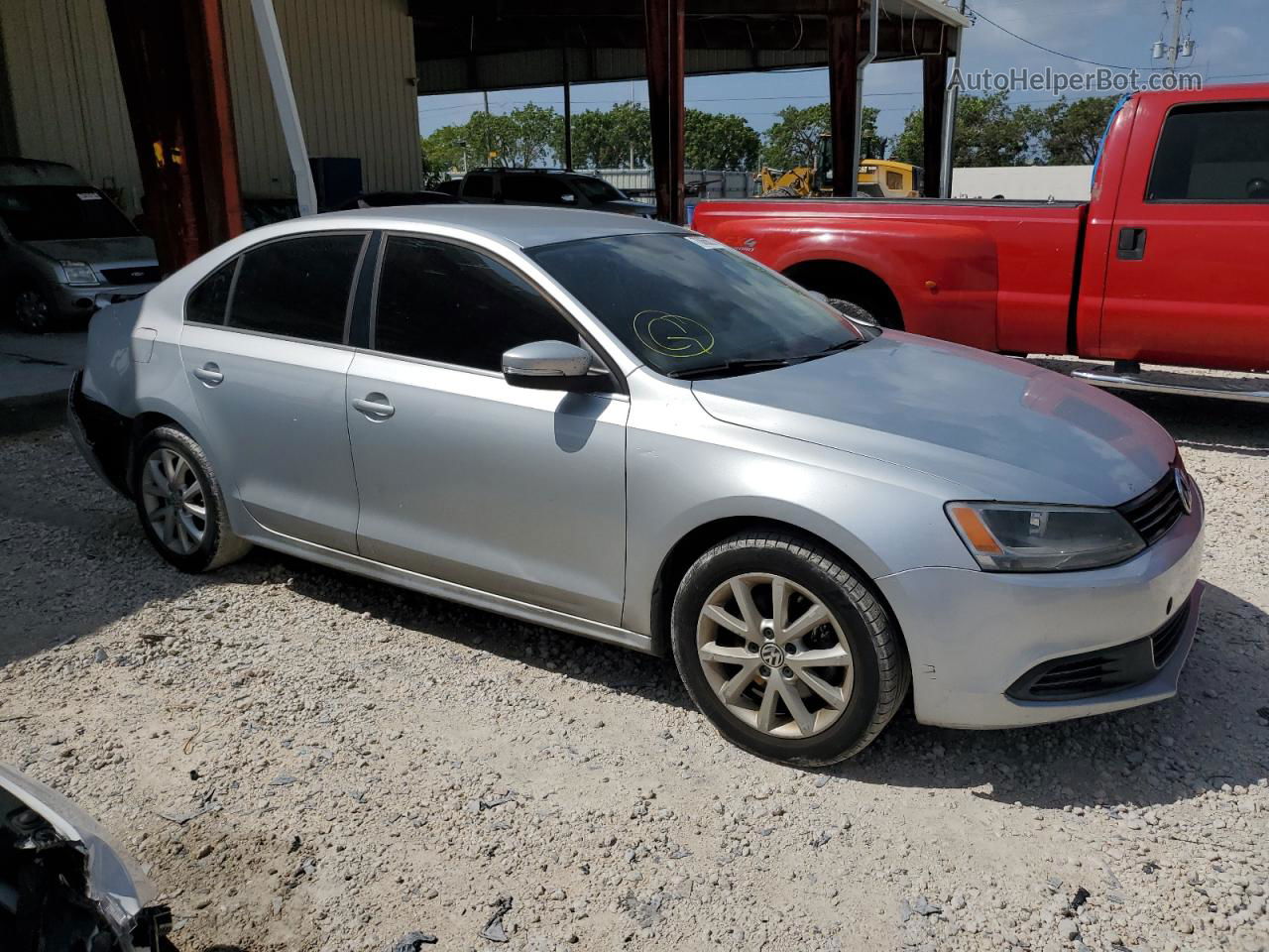 2013 Volkswagen Jetta Se Silver vin: 3VWDX7AJ2DM222004