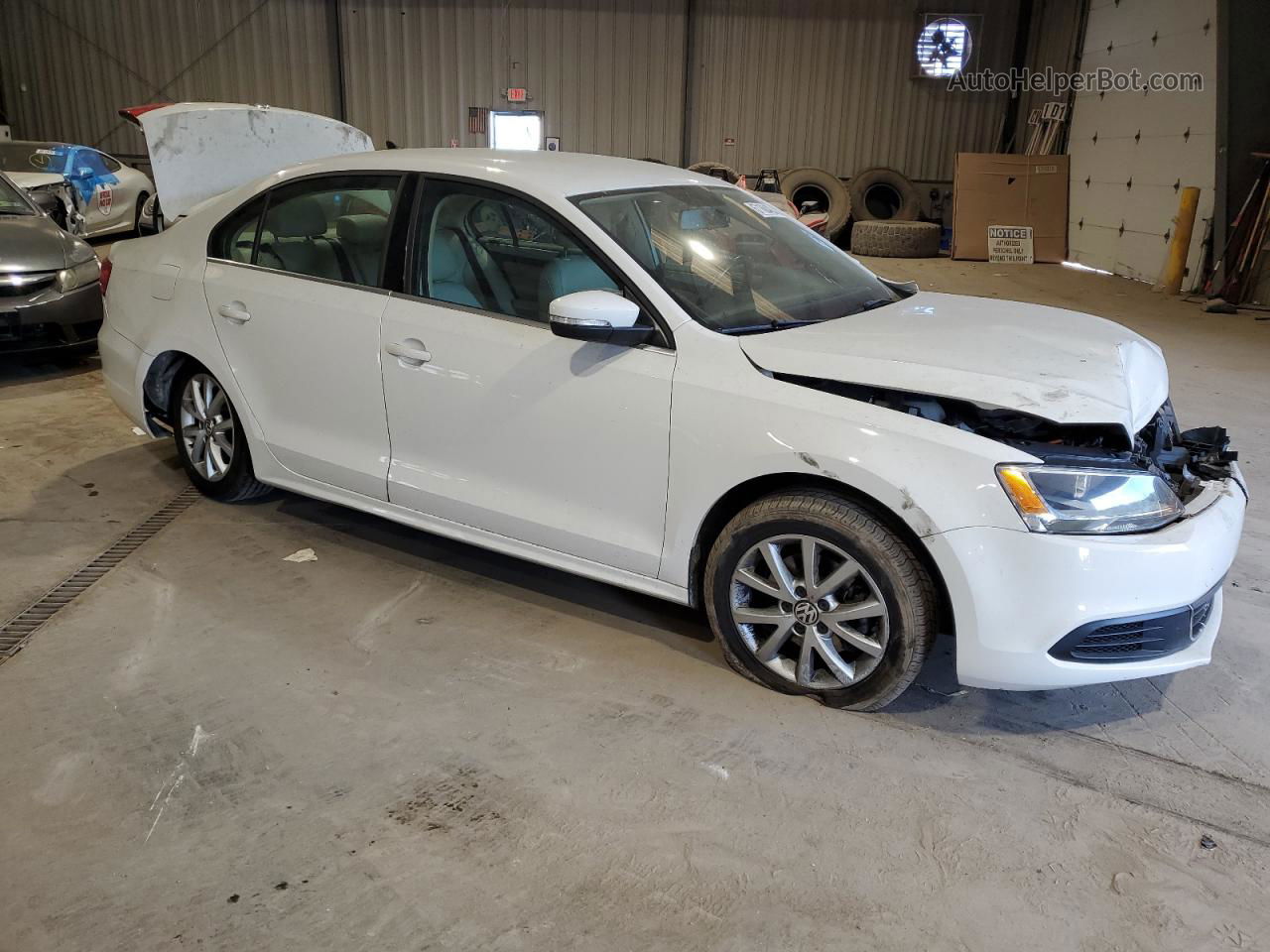 2013 Volkswagen Jetta Se White vin: 3VWDX7AJ2DM261532