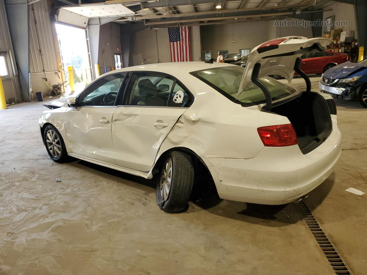 2013 Volkswagen Jetta Se White vin: 3VWDX7AJ2DM261532