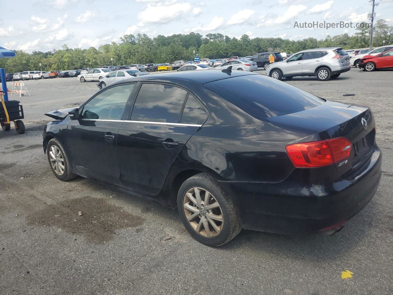 2013 Volkswagen Jetta Se Black vin: 3VWDX7AJ2DM268075