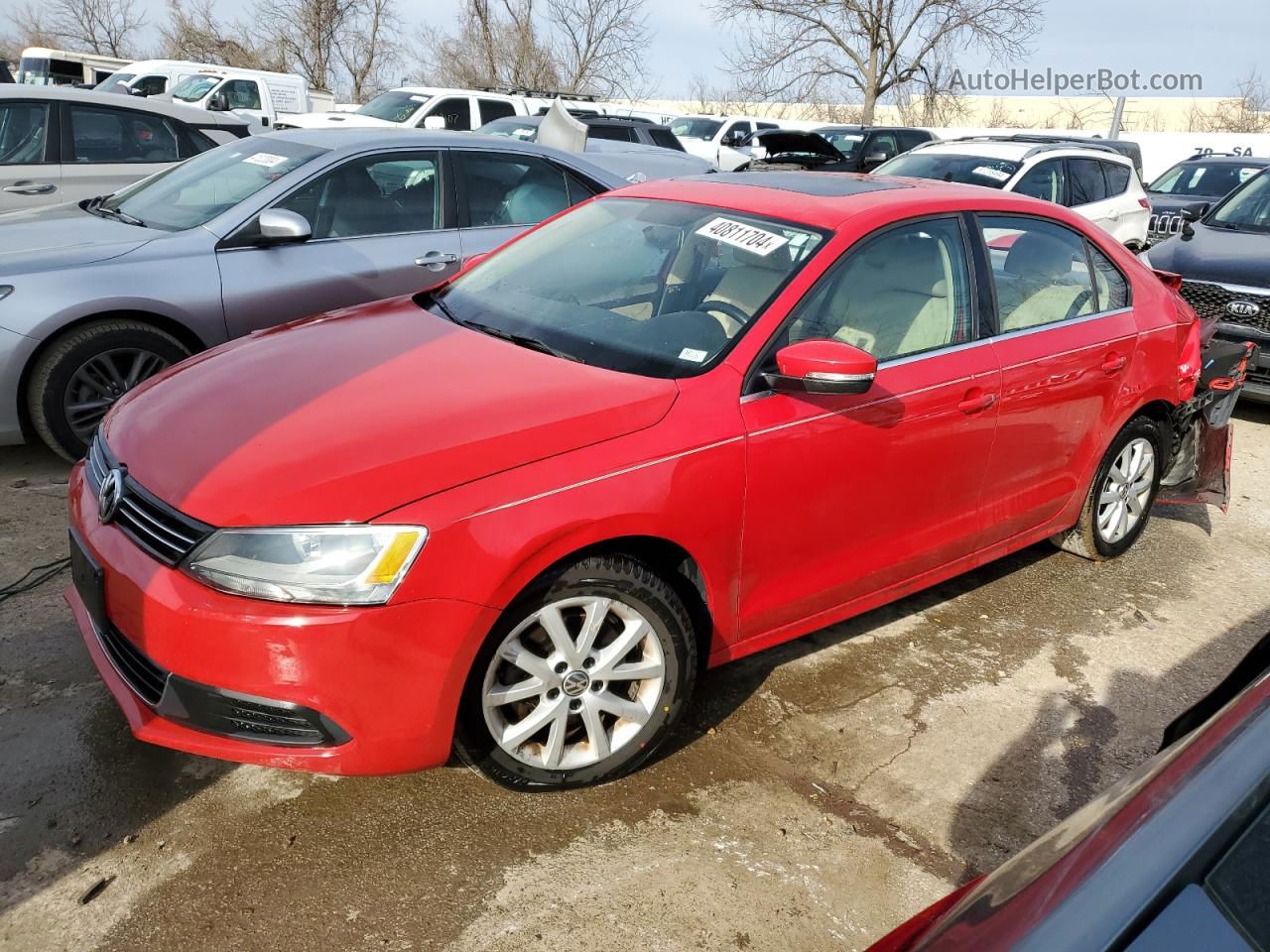 2013 Volkswagen Jetta Se Красный vin: 3VWDX7AJ2DM360321