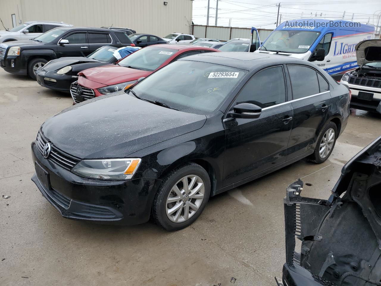 2013 Volkswagen Jetta Se Black vin: 3VWDX7AJ2DM410148