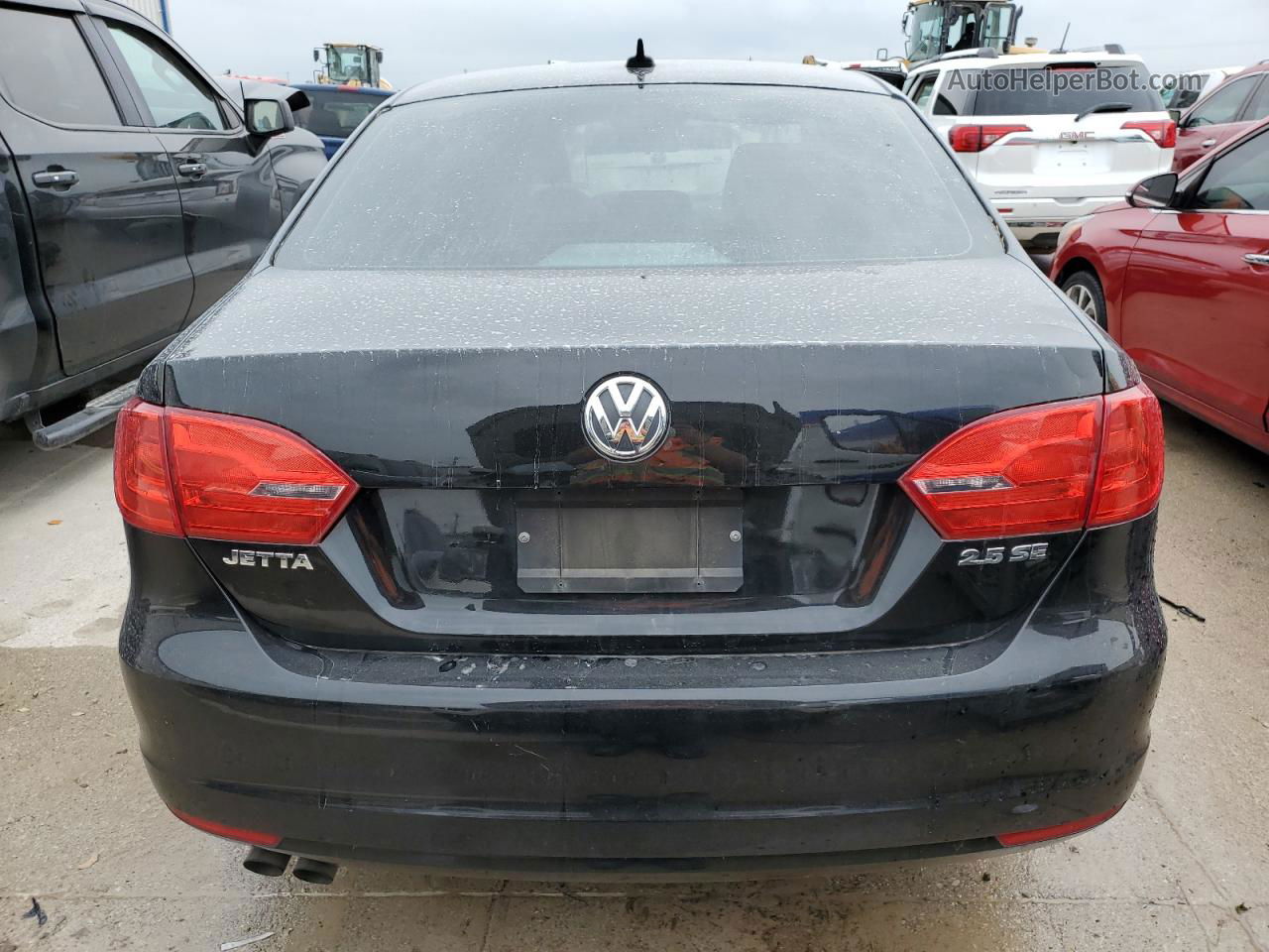 2013 Volkswagen Jetta Se Black vin: 3VWDX7AJ2DM410148