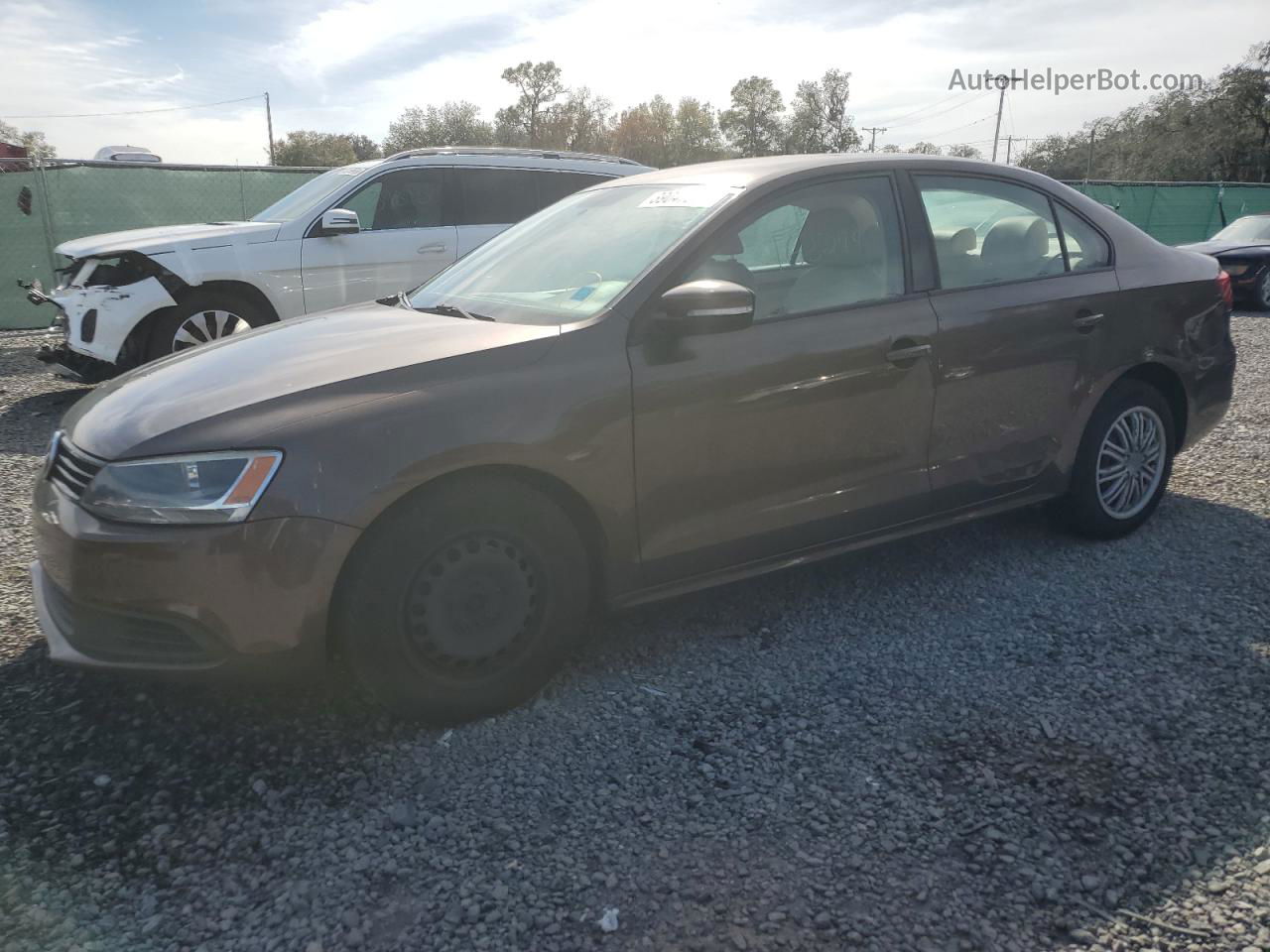 2011 Volkswagen Jetta Se Brown vin: 3VWDX7AJ3BM021807