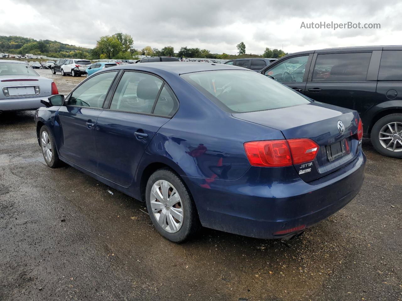 2011 Volkswagen Jetta Se Blue vin: 3VWDX7AJ3BM029535