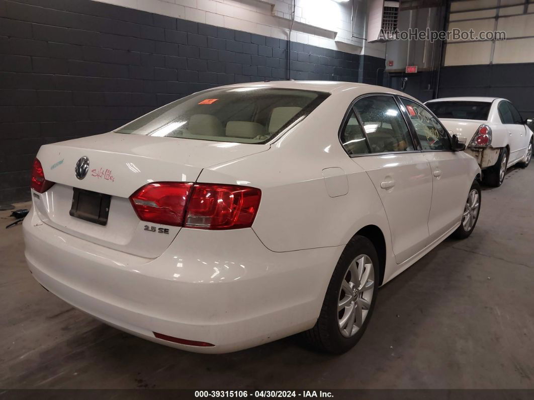 2011 Volkswagen Jetta 2.5l Se White vin: 3VWDX7AJ3BM113113