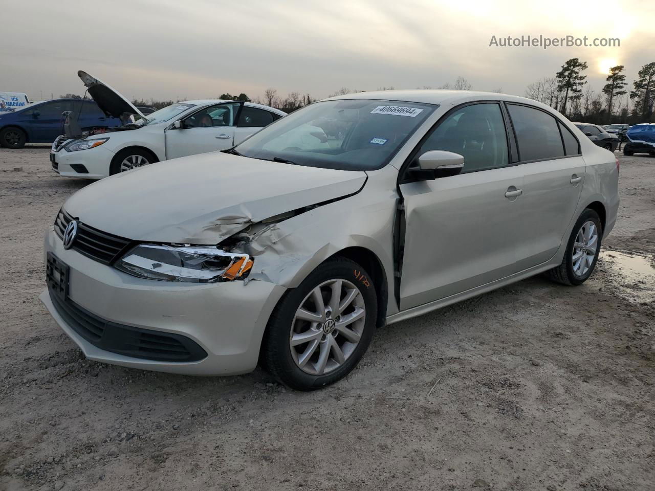 2011 Volkswagen Jetta Se Beige vin: 3VWDX7AJ3BM309326