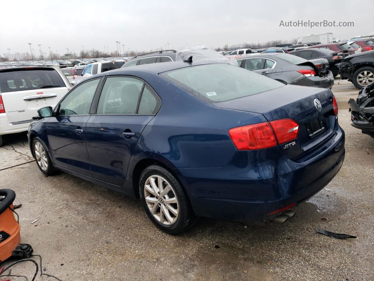 2012 Volkswagen Jetta Se Синий vin: 3VWDX7AJ3CM400100