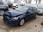 2012 Volkswagen Jetta Se Синий vin: 3VWDX7AJ3CM400100