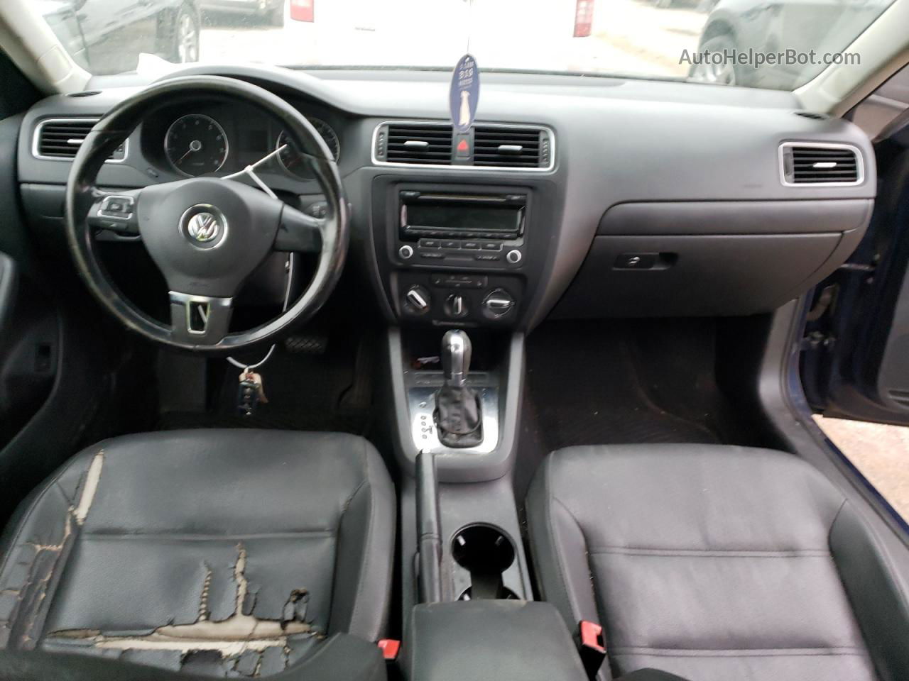 2012 Volkswagen Jetta Se Синий vin: 3VWDX7AJ3CM400100