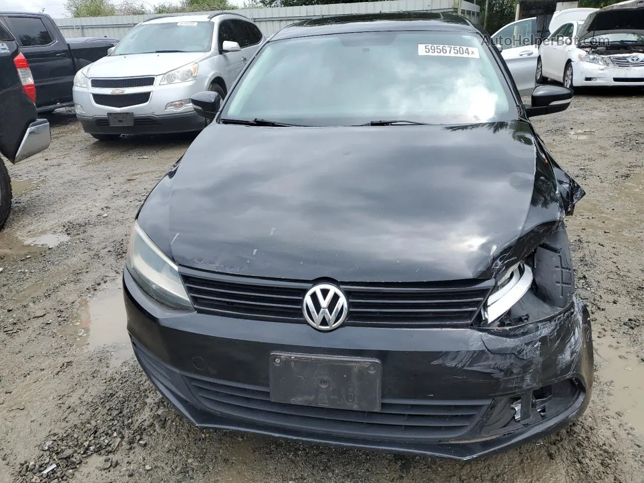 2012 Volkswagen Jetta Se Black vin: 3VWDX7AJ3CM413879