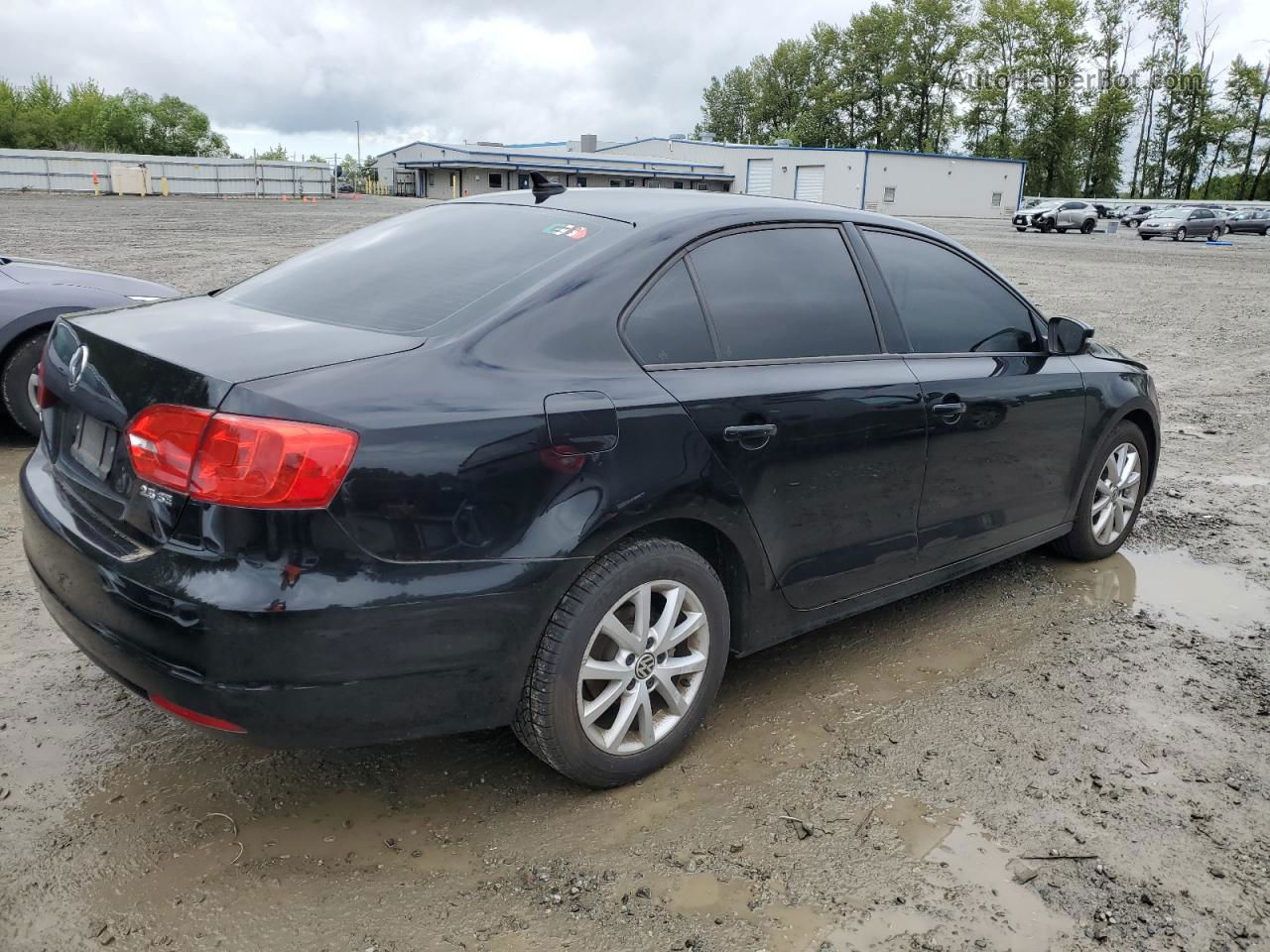 2012 Volkswagen Jetta Se Black vin: 3VWDX7AJ3CM413879